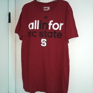 M Adidas Red NC State T-Shirt